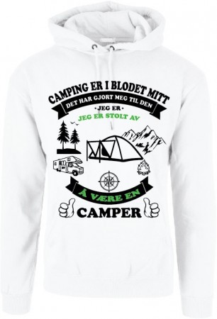 Camping Hoodie Hvit