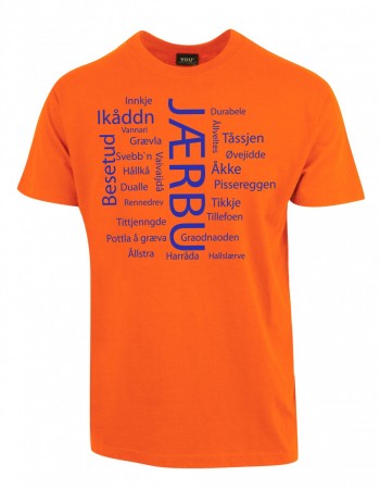 Jærbu T-skjorte orange/blå
