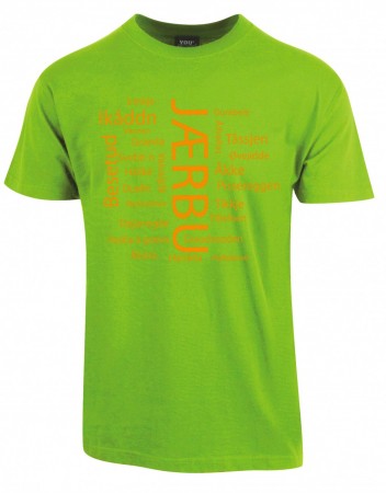 Jærbu T-skjorte grønn/orange