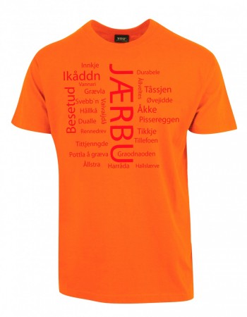 Jærbu T-skjorte orange/rød