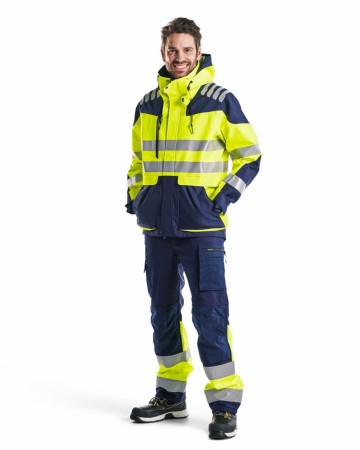 Hivis 3L shell jacket Gul/marineblå