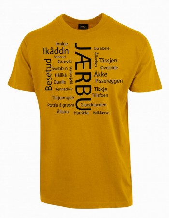 Jærbu T-skjorte gul/sort