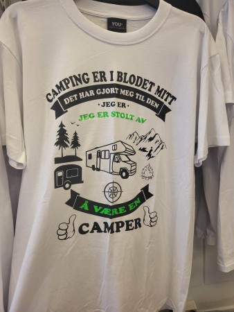 T-skjorte m/Camping trykk