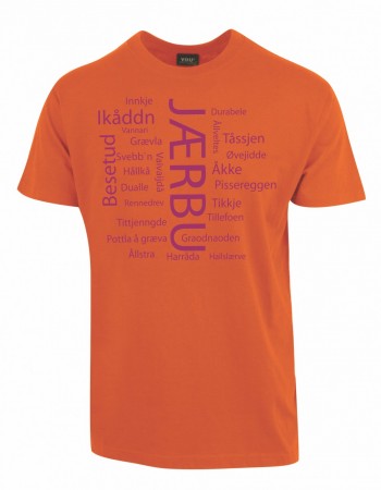 Jærbu T-skjorte orange/lilla